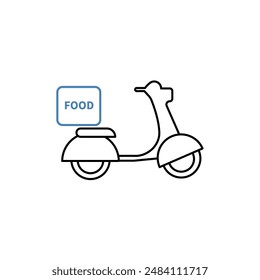 scooter concept line icon. Simple element illustration. scooter concept outline symbol design.