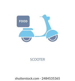 scooter concept line icon. Simple element illustration. scooter concept outline symbol design.