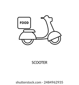 scooter concept line icon. Simple element illustration. scooter concept outline symbol design.