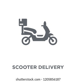 scooter delivery icon. scooter delivery design concept from Delivery and logistic collection. Simple element vector illustration on white background.