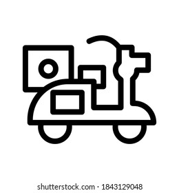 Scooter Delivery icon or logo isolated sign symbol vector illustration - high quality black style vector icons
