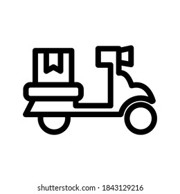 Scooter Delivery icon or logo isolated sign symbol vector illustration - high quality black style vector icons
