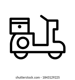 Scooter Delivery icon or logo isolated sign symbol vector illustration - high quality black style vector icons
