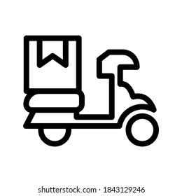 Scooter Delivery icon or logo isolated sign symbol vector illustration - high quality black style vector icons
