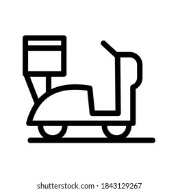 Scooter Delivery icon or logo isolated sign symbol vector illustration - high quality black style vector icons
