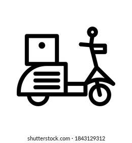 Scooter Delivery icon or logo isolated sign symbol vector illustration - high quality black style vector icons
