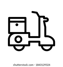 Scooter Delivery icon or logo isolated sign symbol vector illustration - high quality black style vector icons
