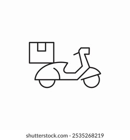 scooter delivery icon sign vector