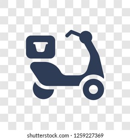 scooter delivery icon. Trendy scooter delivery logo concept on transparent background from Delivery and logistics collection