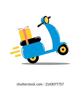 scooter delivery icon vector design, suitable use for symbol and element design to describe shipping or express