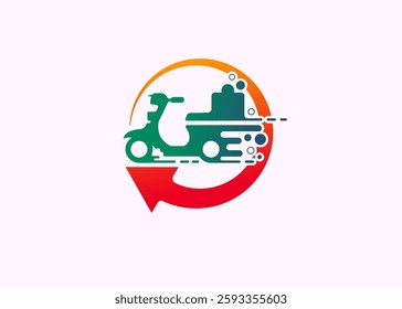 Scooter Delivery logo for delivery and logistic service company