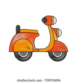 Scooter delivery motorcycle icon vector illustration graphic design
