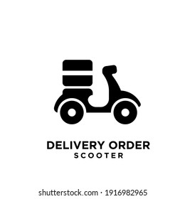 scooter delivery order logo icon design