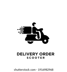 scooter delivery order logo icon design