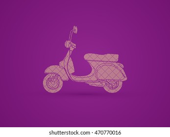 Scooter designed using geometric pattern graphic vector