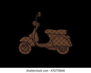 Scooter designed using luxury geometric pattern graphic vector