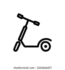 Scooter doodle icon. Eco-friendle transport. Vector illustration.