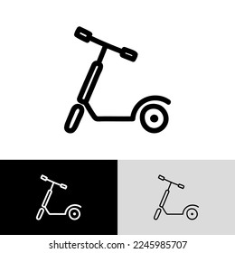 Scooter doodle icon. Eco-friendle transport. Vector illustration.