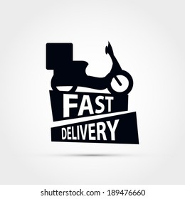 Scooter fast delivery illustration