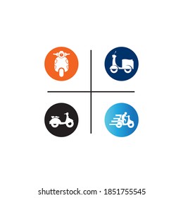 scooter fast logo vector design illustration template
