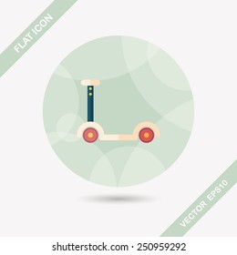 scooter flat icon with long shadow,eps10