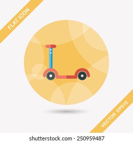 scooter flat icon with long shadow,eps10