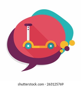 scooter flat icon with long shadow,eps10