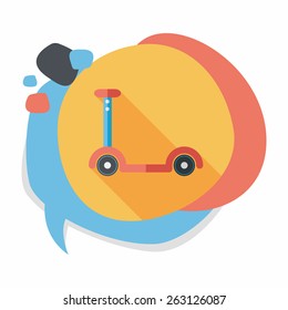 scooter flat icon with long shadow,eps10