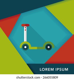 scooter flat icon with long shadow,eps10
