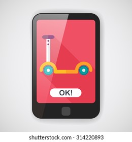 scooter flat icon with long shadow,eps10