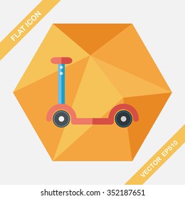 scooter flat icon with long shadow,eps10