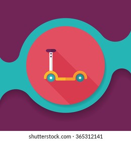 scooter flat icon with long shadow,eps10