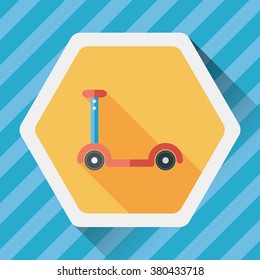 scooter flat icon with long shadow,eps10
