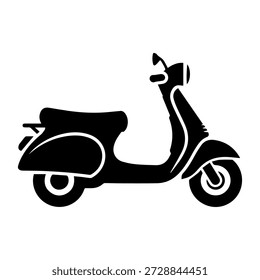 Scooter flat icon Silhouette vector