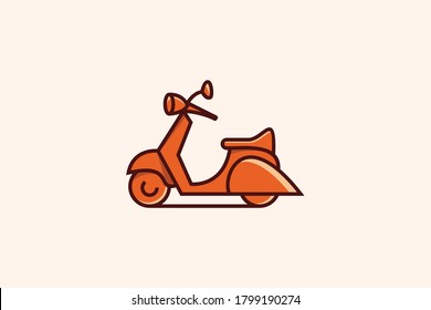 Scooter flat icon vector template