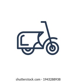 scooter flat icon vector with white background. motor cycle vector illustration, transport icon set, scooter transport icon vector flat illustration