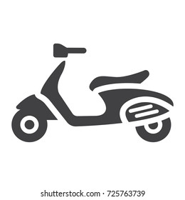 Scooter glyph icon, transport and vehicle, motorcycle sign vector graphics, a solid pattern on a white background, eps 10.