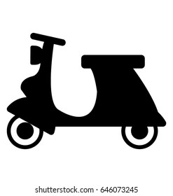 Scooter Glyph Vector Icon
