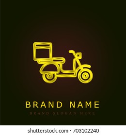 Scooter golden metallic logo