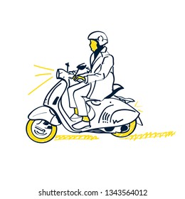 scooter Hand drawn