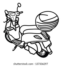 Scooter - Hand Drawn