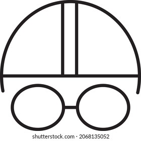 Scooter helmet icon outline style