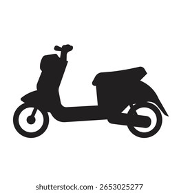 scooter icon black and white vector