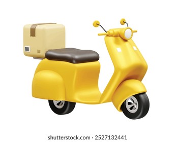 Scooter icon delivery Scooter. Courier delivery Scooter icon illustration