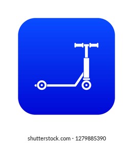Scooter icon digital blue for any design isolated on white vector illustration