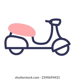 Scooter icon with editable stroke