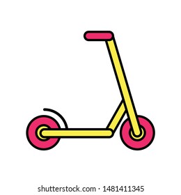 Scooter icon. Flat design vector.
