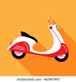 Scooter icon. Flat style. Vector image.