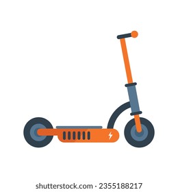 Scooter icon flat vector. Kick transport. Electric bike isolated