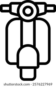 scooter icon illustration design with outline, this is not made from any AI generation